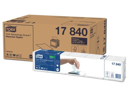 TORK Servett N10, 1-lagers, präglad, ¼-vikt, 21,6 cm, vit 1125/fp - Lyreco - Kök och servering - Servetter och dukar - Dispenserservetter