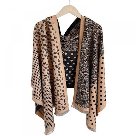 Myk kasjmirfølelse skjerf for kvinner vinter varme skjerf stort sjal innpakningsgaver (kaffe)