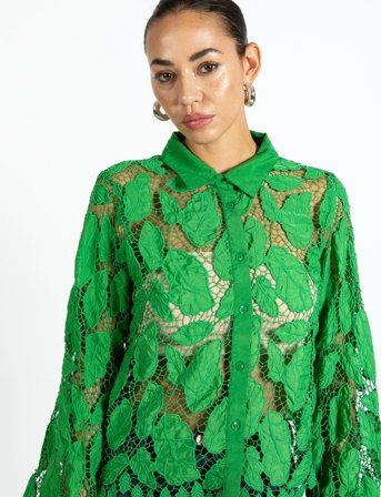Coster Copenhagen Lace Shirt - Green - 38