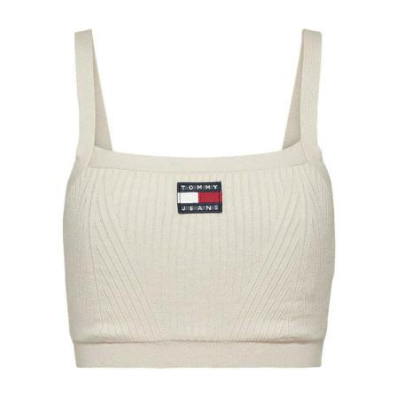 Tommy Jeans - Linnen - Beige - Dam - Storlek: L, Dam, Storlek: L