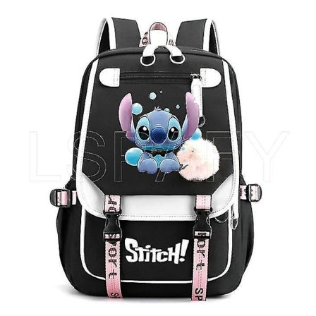 Disney Stitch Theme Backpack, Usb Rechargeable Backpack, Large-capacity School Bag Oxford Waterproof Travel Outdoor Bag Style B1
