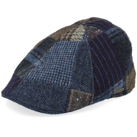 Stetson - Blå flatcap Keps - Texas Patchwork Multicolor Patchwork Flat Cap @ Hatstore