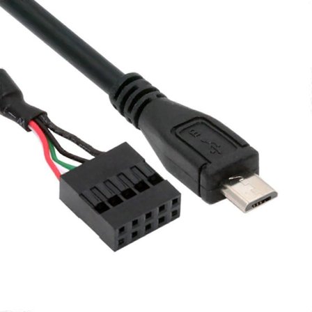 U2-018-MM USB 2.0 9-pin/10-pin Header til Micro USB 5-pin Kabel 50cm