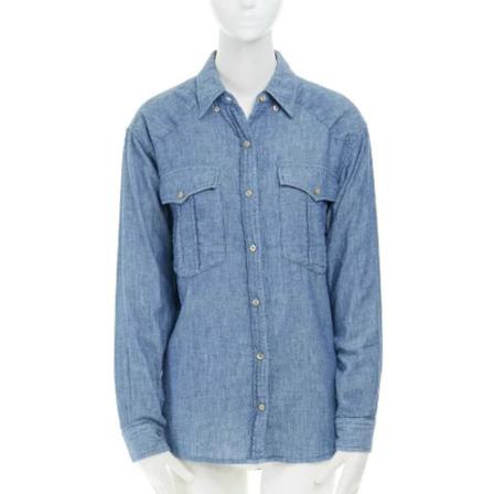 Isabel Marant Pre-owned Pre-owned Cotton tops , Blauw , Dames , Maat: S