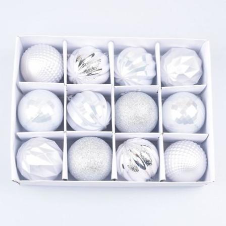 Lahjakoristelujoulupallot silver