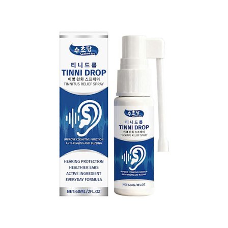 Tinnitus Relief Spray, Tinnituslindring til Ringende Ører, Naturlige Ingredienser Egnet til Alle Typer af Tinnitus, Effektiv Reduktion af Ørestøj & 