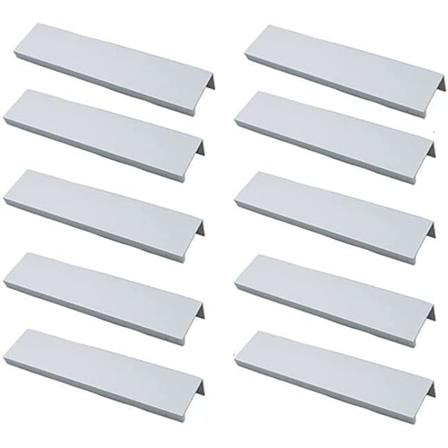 Pakke med 10 profilhåndtak Kjøkkenmøbelhåndtak - Usynlig håndtak Børstet møbelhåndtak Aluminiumlegering Møbelhåndtak Senteravstand 96mm