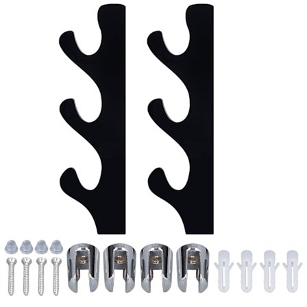 Akryl Tre-Lags Vægmonteret Sværd Display Stand til Alle Sværd Sort