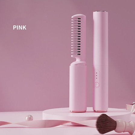 Glat krøllebørste Hår Hot Comb PINK