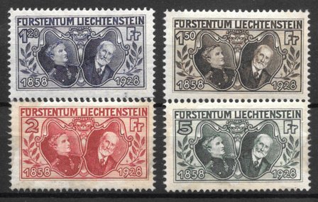 Liechtenstein 1928 - AFA 86-89 - Ubrugt