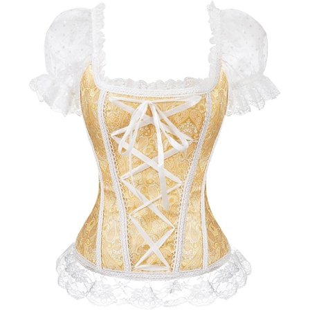 Korsetter för kvinnor Overbust Bustier Top Gothic Sexy Shoulder