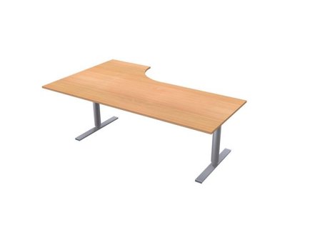 LANAB DESIGN Skrivbord El H 2x1,2x0,8x0,6m boklaminat/grå - Lyreco - Kontorsmöbler och inredning - Bord och hurtsar - Skrivbord - Höj/sänkbar