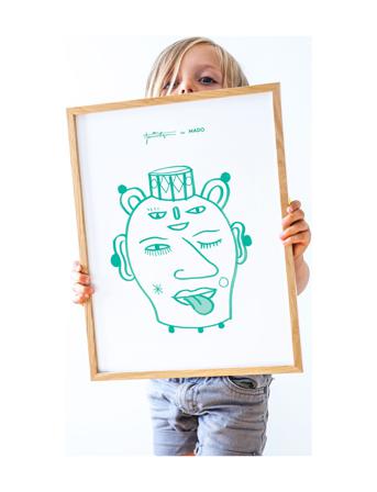 Head Vase Lu - 30X40 Home Kids Decor Posters & Frames Posters Abstract Posters Multi/mønstret MADO