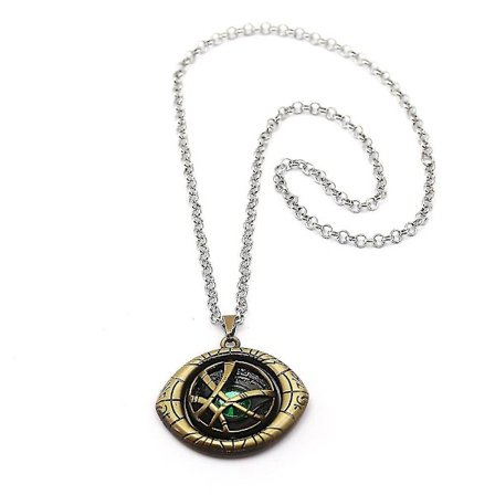 Doctor Strange Eye of Agamotto Halskjede Retro Amulet Cosplay Rekvisitt Gave