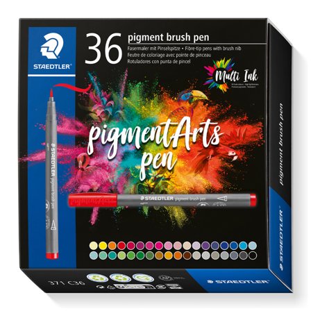 Staedtler Pigment Arts Brush Pen 36-set