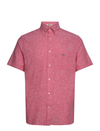 Reg Cotton Linen Ss Shirt Pink GANT