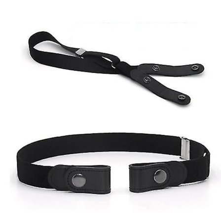 2 stk. Spennefri Belte, Komfortabel Justerbar Usynlig Stretch Midjebelte for Jeans Shorts Bukser