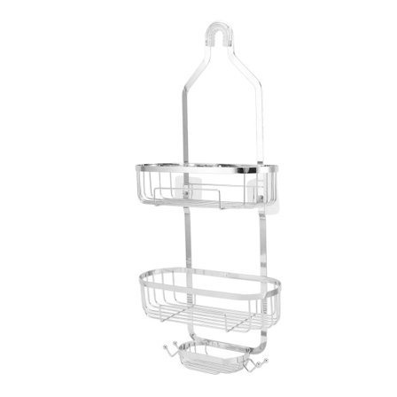 Seinään kiinnitettävä kylpyhuonekori metallista ja raudasta, 2 kerrosta, rei'ittämätön KLB