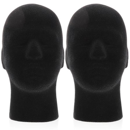 2 stk. Maniquine Skum Mannequin Hat Display Hoved Styrofoam Hoved Styrofoam Parykhoveder Parykmodelhoved