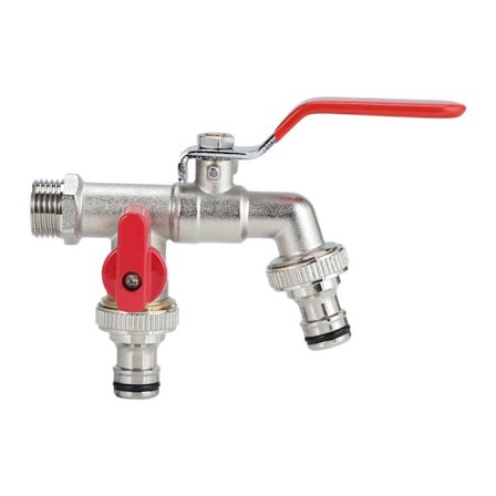 1/2 kaksinkertainen ulostulohana pesukoneliitännällä - Ulkokäyttöön tarkoitettu puutarhanapa, pakkasenkestävä hana -10