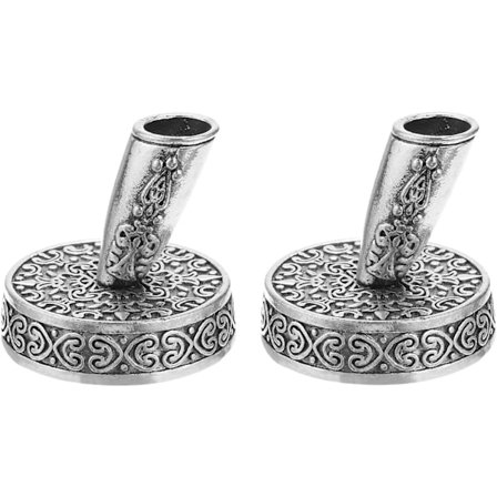 2 st Vintage Rund Metall Pennhållare, Insättnings Pennställ Skrivbord Pennor Bas för Kontorsmaterial Bröllop, Silver Ton