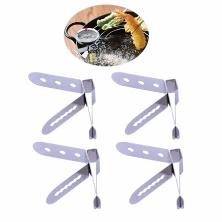 Sæt med 4 BBQ Sondenholdere, Kødmåler, Termometer og Gryde