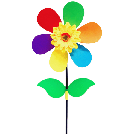 Farverig solsikke vindmølle vind spinner Pinwheel Garden Yard dekoration Kids DIY legetøj udendørs gave