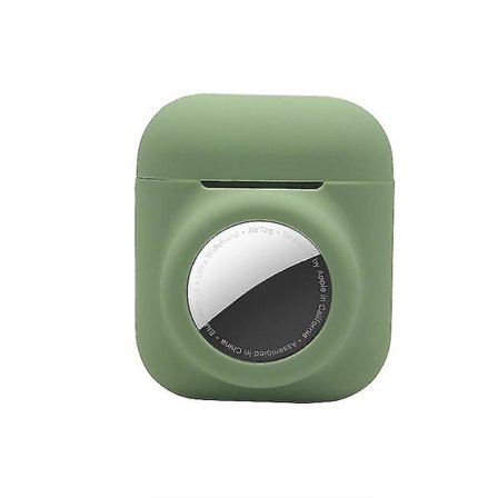 2 i 1 cover kompatibelt med Airpod 1&2 och AirTag , mjukt cover för Airpod 1&2 och AirTag