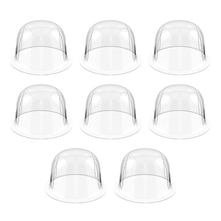 Hattehyller i plast Frittstående hattestativ for hatteeiere Hatteutstilling Hvit 8 stk