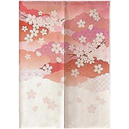 Japanilaiset Kukat Oviverho Japanilainen Noren Verho Oviaukon Verho Taulu (Sakura-D, 33 x 59 Tuumaa)