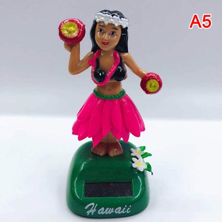 Solar Powered Dansdekoration Skakhuvud Doll Dashboard Ha