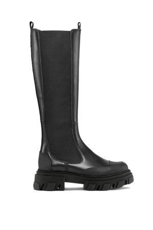 Cleated High Chelsea Boot Black Stitch 40