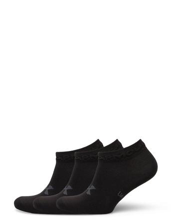 Ua Essential Low Cut 3Pk Lingerie Socks Footies/Ankle Socks Svart Under Armour*Betinget Tilbud