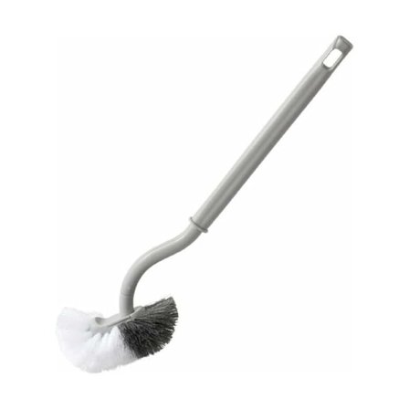 Udskiftningsbørste Toiletbørster, Plast Langskaftet Toiletbørste med Multifunktionelle Børster til Nedre Læbe og Dyb Rengøring