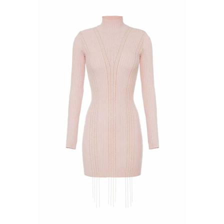 Elisabetta Franchi, Knitted Dresses Różowy, Kobieta, Rozmiar: S