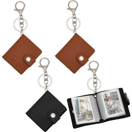 Pieces - Mini Fotoalbum - 5 cm - Fotoalbum - Nøglering - Mini Retro Fotoalbum