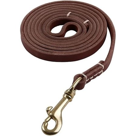 Læderkoppel til små og mellemstore hunde, koppel, brun