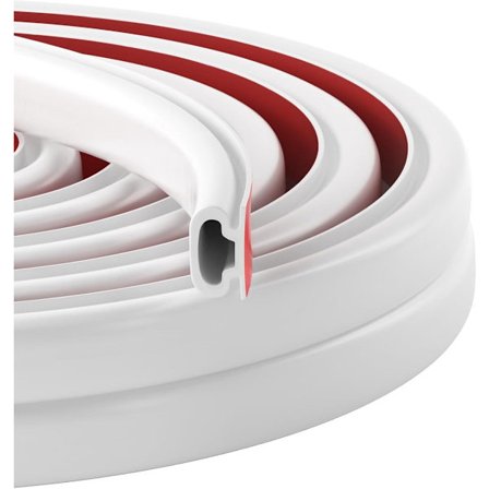 Dør Vindue Isolering Gummi D Form Selvklæbende Tætningsliste Termisk Forsegling Hvid 6M