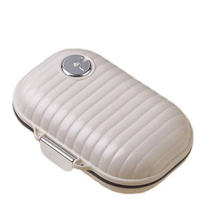 Mini Bärbar tablettdispenser Medicinlåda med stor kapacitet Fuktsäker förseglad förvaringslåda för tabletter