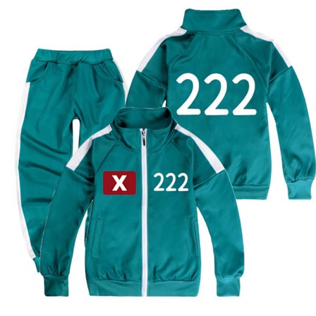 Squid Game Säsong 2 - Jacka och Byxor Outfit för Barn Överlevnadsspel Present #222 #222
