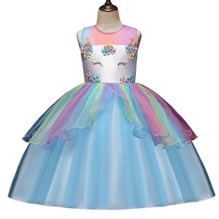 Kids Girl Unicorn Princess Tulle Tutu Dress Julefest Brudekjole