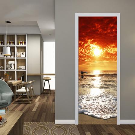 StyleP 77x200cm 3D Dørklistermærke Vinkælder Foto Murmaleri Trom