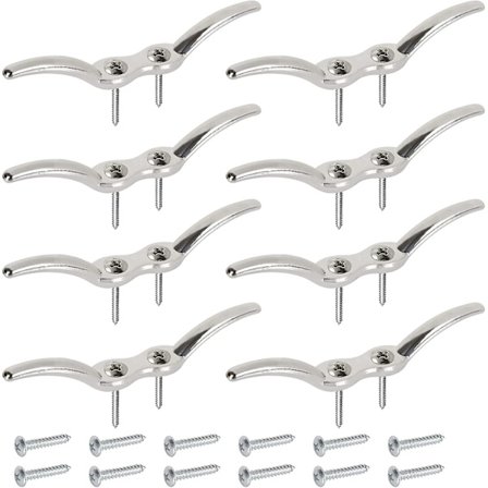 Metalltauklemmer Båtklemme 2 tommer 4 tommer 6 tommer Båtflaggstangklemme Krok, Båtdekkdokklemmer med monteringsskruer for fast tau eller 