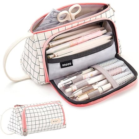 Pencil Case, Stor Kapacitet Pencil Case, College Girl Pencil Cas