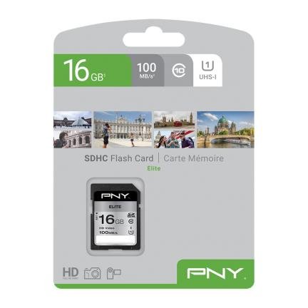 PNY Elite - flashminnekort - 16 GB - SDHC UHS-I