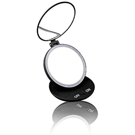 Foldbar Kompakt Rejsemakeup Spejl Dobbeltsidet 1x/10x