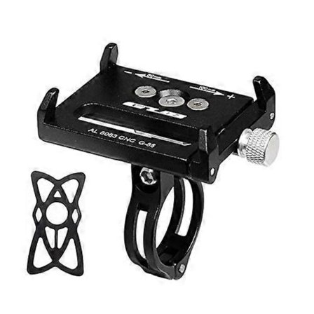 Sykkel CNC Telefonholder 3.5-6.2 tommer Telefonfeste Støtte GPS-deksel Sykkel Motorsykkel Styreforlenger - Svart (Fww)