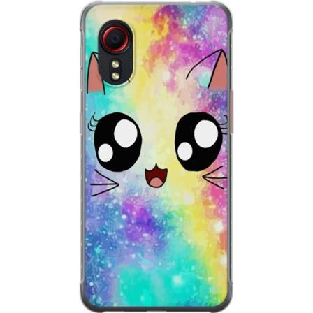 Samsung Galaxy Xcover 5 Gjennomsiktig deksel Søt Katt Galakse