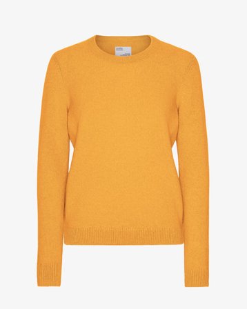 Women Classic Merino Wool Crew - Burned Yellow - Female - XL