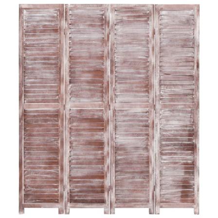 Vidaxl Rumsavdelare 4 Paneler Brun 140x165 Cm Trä Brun